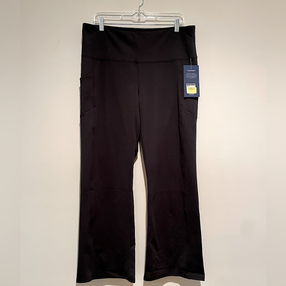 Marika Women’s Black High Rise Tummy Control Pocket Eclipse Yoga Pants Size 1X